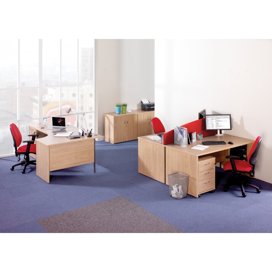 Maestro 25 Wave Office Desk - Panel End Legs